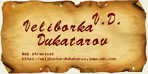 Veliborka Dukatarov vizit kartica